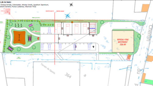 Aménagement d'un espace public, aire d'accueil pour camping-car  et aire de stationnement