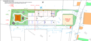 Aménagement d'un espace public, aire d'accueil pour camping-car  et aire de stationnement